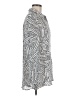 CAbi 100% Polyester Silver Long Sleeve Blouse Size M - photo 4