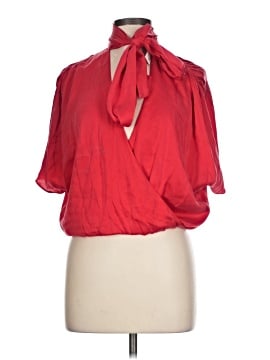 Alice + Olivia Short Sleeve Silk Top