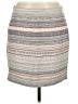 Katherine Barclay Chevron-herringbone Gray Casual Skirt Size 8 - photo 1