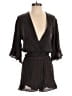 Lulus 100% Polyester Solid Brown Romper Size S - photo 1