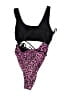 Unbranded Animal Print Black One Piece Swimsuit Size L - photo 2