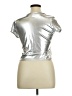 rue21 Metallic Silver Short Sleeve Top Size XL - photo 2