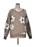 Unbranded 100% Polyester Floral Brown Pullover Sweater Size XL - photo 1