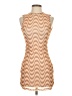 Daisy Street 100% Polyester Chevron-herringbone Tan Cocktail Dress Size 2 - photo 1