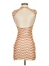 Daisy Street 100% Polyester Chevron-herringbone Tan Cocktail Dress Size 2 - photo 2