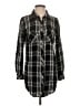 South Moon Under 100% Rayon Plaid Black Long Sleeve Button-Down Shirt Size S - photo 1