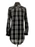 South Moon Under 100% Rayon Plaid Black Long Sleeve Button-Down Shirt Size S - photo 2