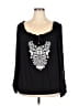 Torrid 100% Rayon Black 3/4 Sleeve Blouse Size 3X Plus (3) - photo 1