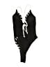 Unbranded Chevron-herringbone Black One Piece Swimsuit Size M - photo 2