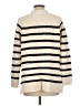 Talbots 100% Cotton Stripes Ivory Turtleneck Sweater Size L - photo 2