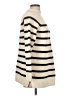 Talbots 100% Cotton Stripes Ivory Turtleneck Sweater Size L - photo 4