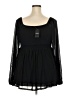 Torrid Black Long Sleeve Blouse Size 2X Plus (2) - photo 2