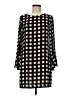 Eight Sixty 100% Polyester Checkered-gingham Black Casual Dress Size M - photo 1