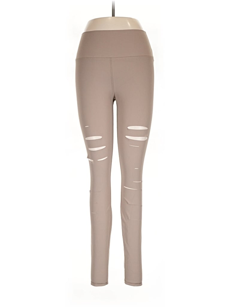 Pre-owned Alo Yoga Active Pants In Tan