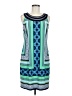 Studio One Graphic Blue Casual Dress Size M - photo 1