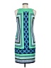 Studio One Graphic Blue Casual Dress Size M - photo 2