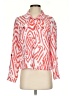 MULTIPLES Print Red Long Sleeve Blouse Size S - photo 1