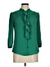 HD in Paris 100% Polyester Green 3/4 Sleeve Blouse Size 6 - photo 1