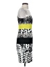 BCBGMAXAZRIA 100% Polyester Graphic Yellow Cocktail Dress Size 2 - photo 4