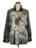MULTIPLES Animal Print Gray Long Sleeve Blouse Size 1X - photo 1