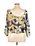 Unique Spectrum 100% Polyester Brown 3/4 Sleeve Blouse Size XL - photo 2