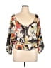 Unique Spectrum 100% Polyester Brown 3/4 Sleeve Blouse Size XL - photo 1