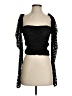 Missguided Black 3/4 Sleeve Blouse Size 2 - photo 1