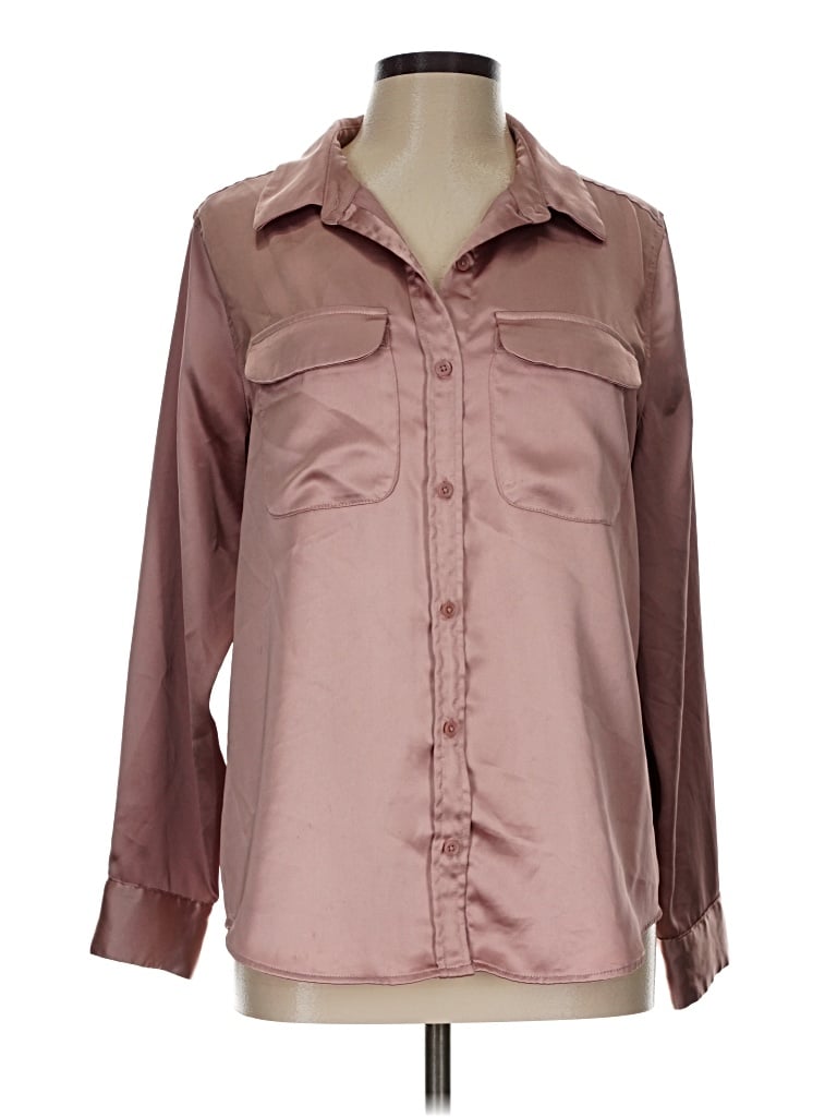 Pre-owned Alfani Long Sleeve Blouse In Pink