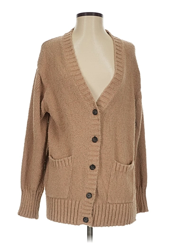 Pre-owned Jcrew Cardigan Sweater In Tan