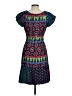Marc by Marc Jacobs Aztec Or Tribal Print Graphic Polka Dots Multi Color Blue Casual Dress Size XS - photo 2