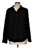 Alfani 100% Polyester Solid Black Long Sleeve Blouse Size L - photo 1