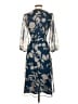 Ann Taylor 100% Polyester Blue Cocktail Dress Size 0 - photo 2