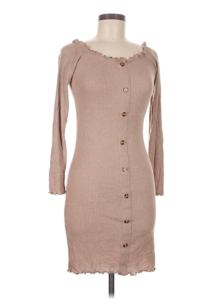 Pre-owned Derek Heart Casual Dress In Tan