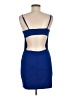 Solemio Solid Blue Cocktail Dress Size M - photo 2