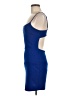 Solemio Solid Blue Cocktail Dress Size M - photo 5