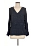 Ann Taylor 100% Polyester Blue Long Sleeve Blouse Size 6 - photo 1