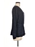 Ann Taylor 100% Polyester Blue Long Sleeve Blouse Size 6 - photo 4