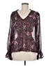 Aqua Purple 3/4 Sleeve Blouse Size M - photo 1