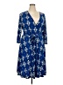 Leota Print Blue Casual Dress Size 2L - photo 1