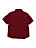 Kenneth Cole 100% Cotton Solid Burgundy Short Sleeve Button-Down Shirt Size 8 - photo 2