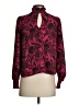 Assorted Brands 100% Polyester Burgundy Long Sleeve Blouse Size S (estimated) - photo 2