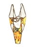 Shein Print Yellow One Piece Swimsuit Size S - photo 2