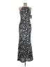 Betsy & Adam Floral Silver Cocktail Dress Size 8 - photo 1