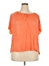 Sejour Orange Short Sleeve Blouse Size 3X - photo 1