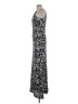 Betsy & Adam Floral Silver Cocktail Dress Size 8 - photo 5