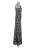 Betsy & Adam Floral Silver Cocktail Dress Size 8 - photo 4