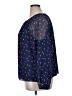 Ann Taylor LOFT 100% Polyester Blue Long Sleeve Blouse Size XL - photo 5