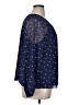 Ann Taylor LOFT 100% Polyester Blue Long Sleeve Blouse Size XL - photo 4