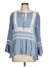 Endless Rose Blue 3/4 Sleeve Blouse Size L - photo 1
