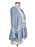 Endless Rose Blue 3/4 Sleeve Blouse Size L - photo 4